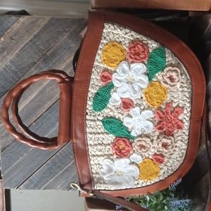 PATRICIA NASH RAFFIA WITH CROCHET FLOWERS COLLECTION BOHO🥰